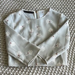 Zara floral crop top